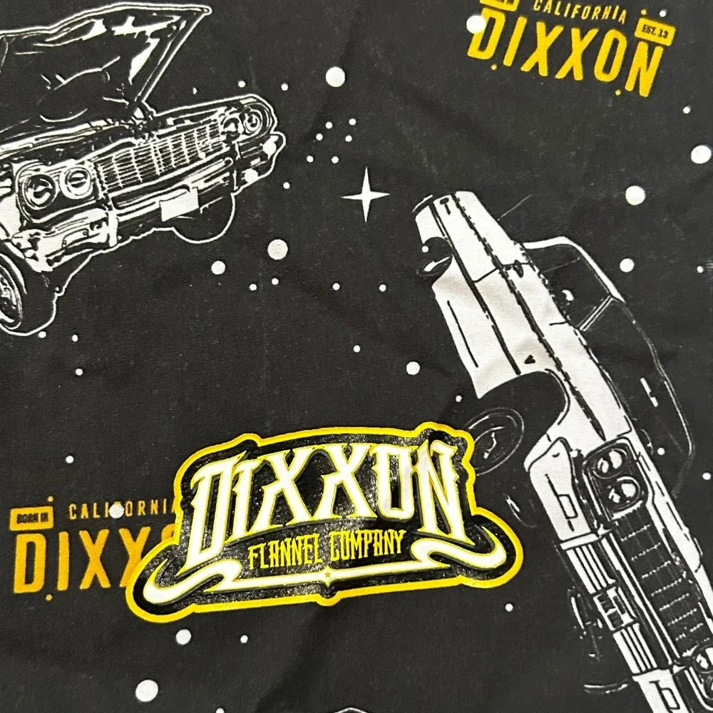 DIXXON Low Places Board Shorts Men 42 XXL Black Lowrider Classic Car Swim Trunks